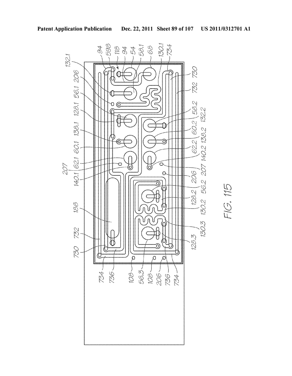 LOC DEVICE FOR ELECTROCHEMILUMINESCENT DETECTION OF TARGET NUCLEIC ACID     SEQUENCES WITH CALIBRATED PHOTODETECTION OF PROBES IN HYBRIDIZATION ARRAY - diagram, schematic, and image 90