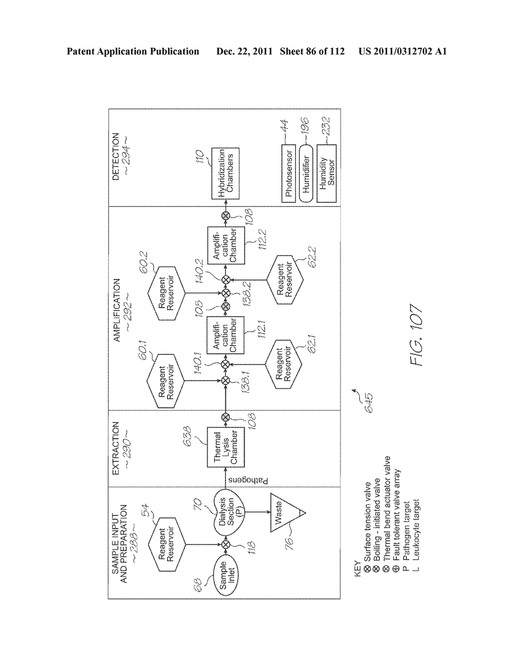 LOC DEVICE FOR GENETIC ANALYSIS WITH DIALYSIS, CHEMICAL LYSIS AND NUCLEIC     ACID AMPLIFICATION - diagram, schematic, and image 87