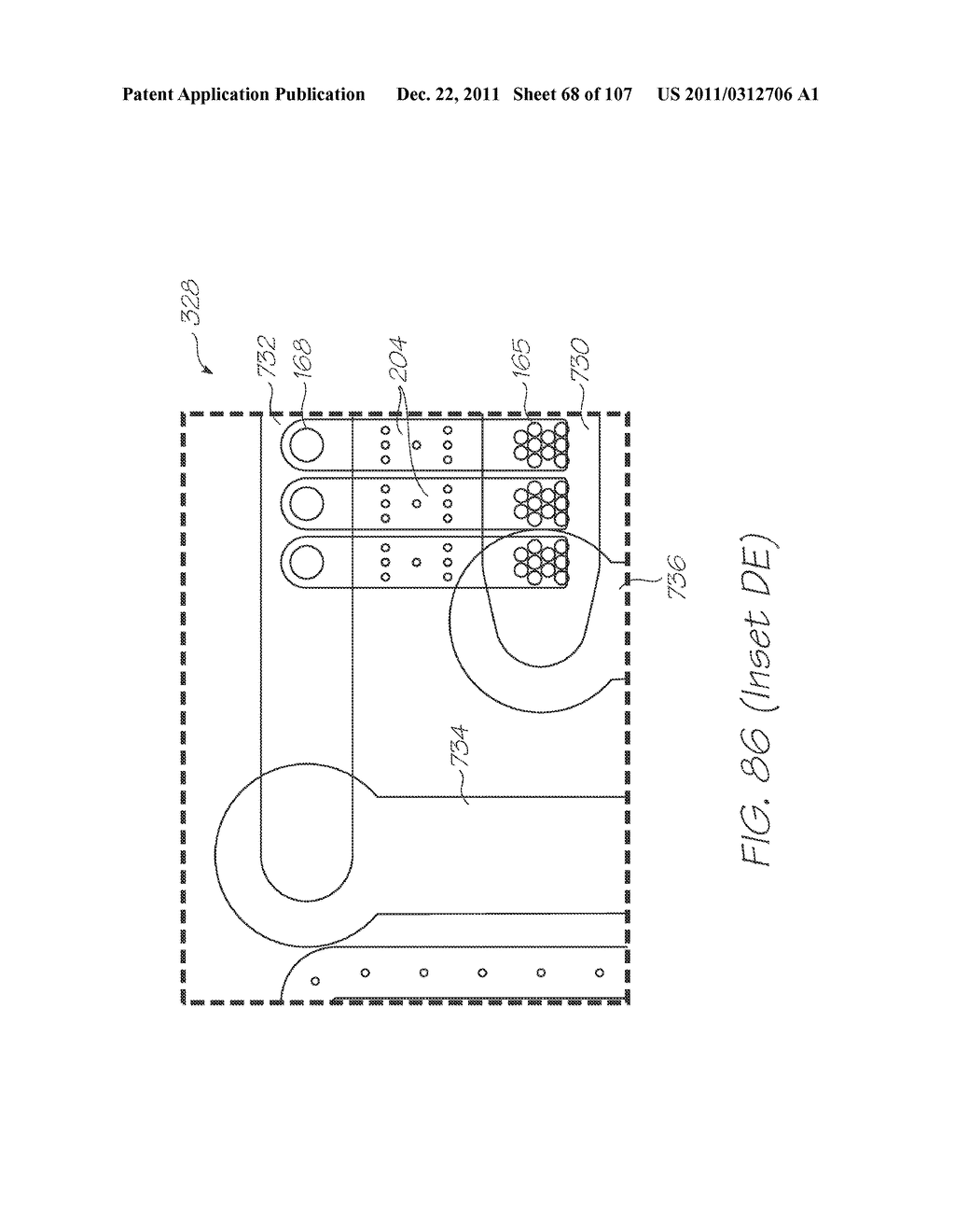 LOC DEVICE WITH HYBRIDIZATION CHAMBERS CONTAINING PROBES FOR     ELECTROCHEMILUMINESCENT DETECTION OF TARGET NUCLEIC ACID SEQUENCES IN A     FLUID AND CALIBRATION CHAMBER CONTAINING PROBES SEALED FROM THE FLUID - diagram, schematic, and image 69