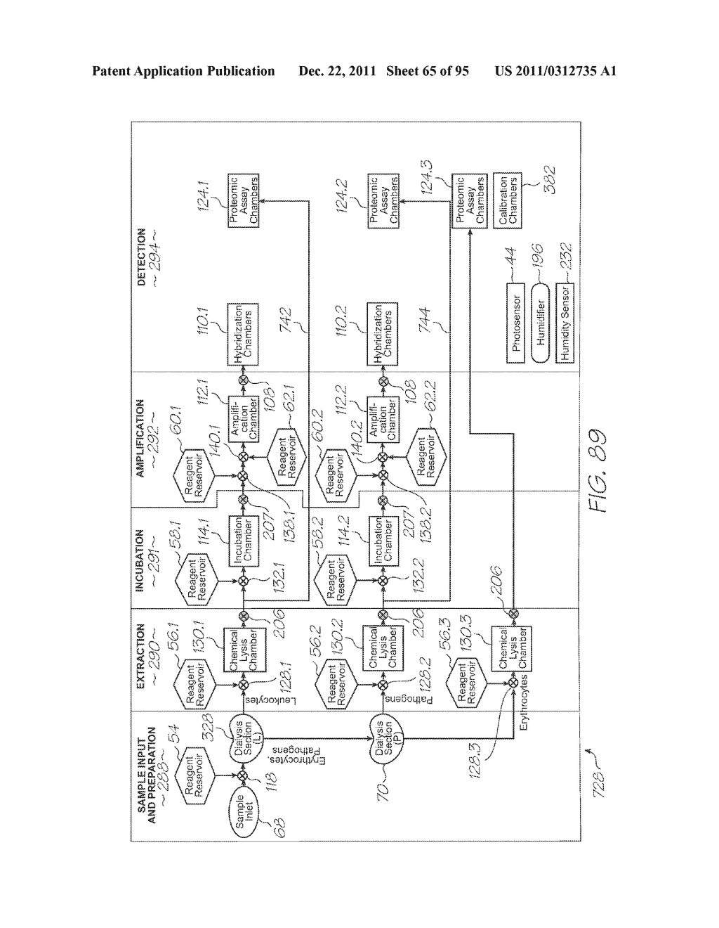 MICROFLUIDIC DEVICE WITH NUCLEIC ACID AMPLIFICATION SECTION - diagram, schematic, and image 66