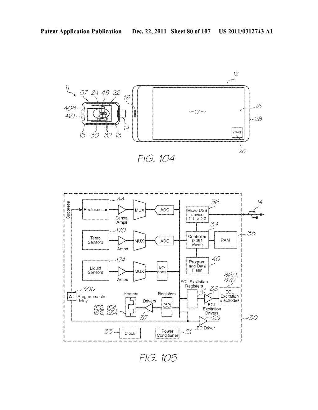 LOC DEVICE FOR DETECTION OF TARGET NUCLEIC ACID SEQUENCES USING ELECTRODES     CONFIGURED FOR ELECTROCHEMILUMINESCENCE OF LUMINOPHORES WITHOUT A     COREACTANT - diagram, schematic, and image 81