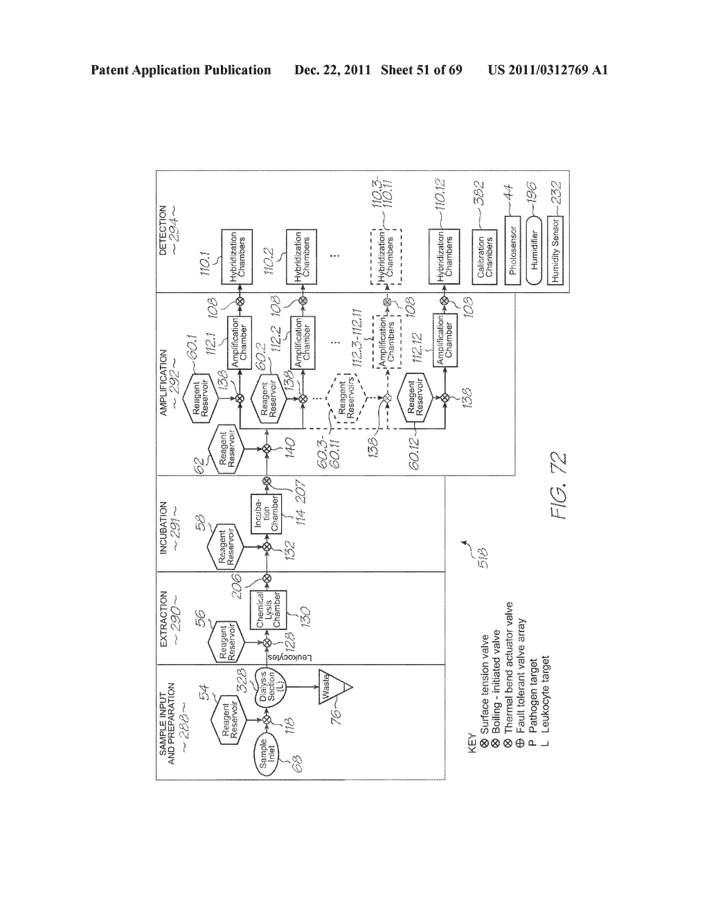 TEST MODULE WITH LOW-VOLUME REAGENT RESERVOIR - diagram, schematic, and image 52