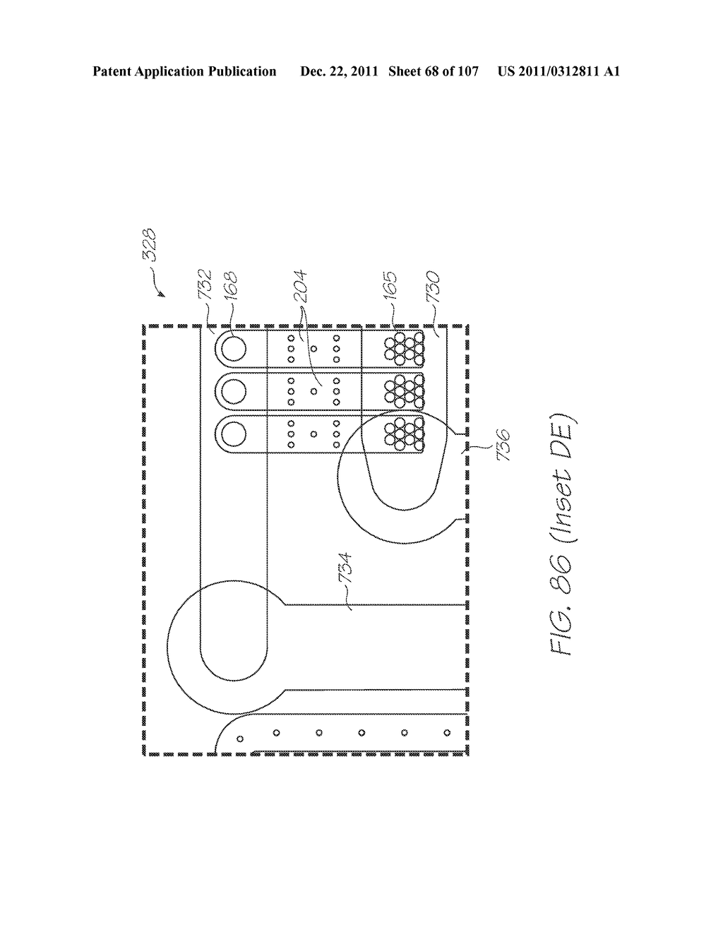 LOC DEVICE FOR ELECTROCHEMILUMINESCENT DETECTION OF TARGET SEQUENCES WITH     ELECTRODES PROFILED FOR GREATER PERIPHERAL EDGE LENGTH - diagram, schematic, and image 69