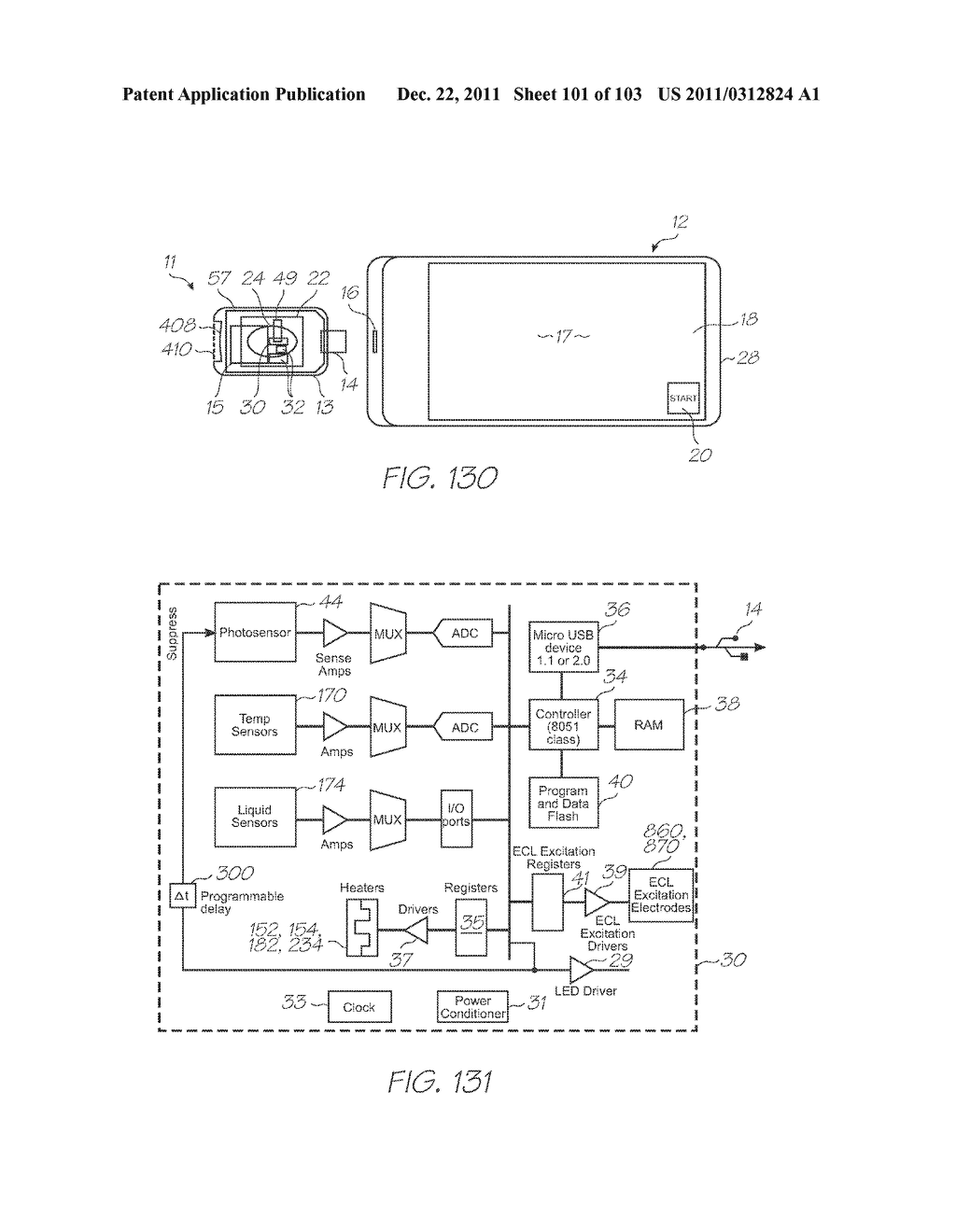 TEST MODULE WITH WASTE STORAGE INCORPORATING POROUS ELEMENT - diagram, schematic, and image 102