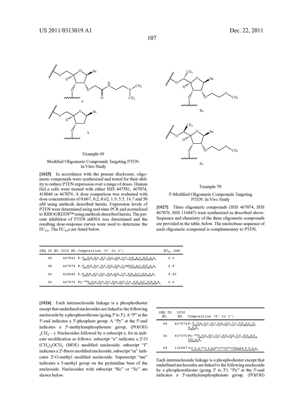 OLIGOMERIC COMPOUNDS AND METHODS - diagram, schematic, and image 108
