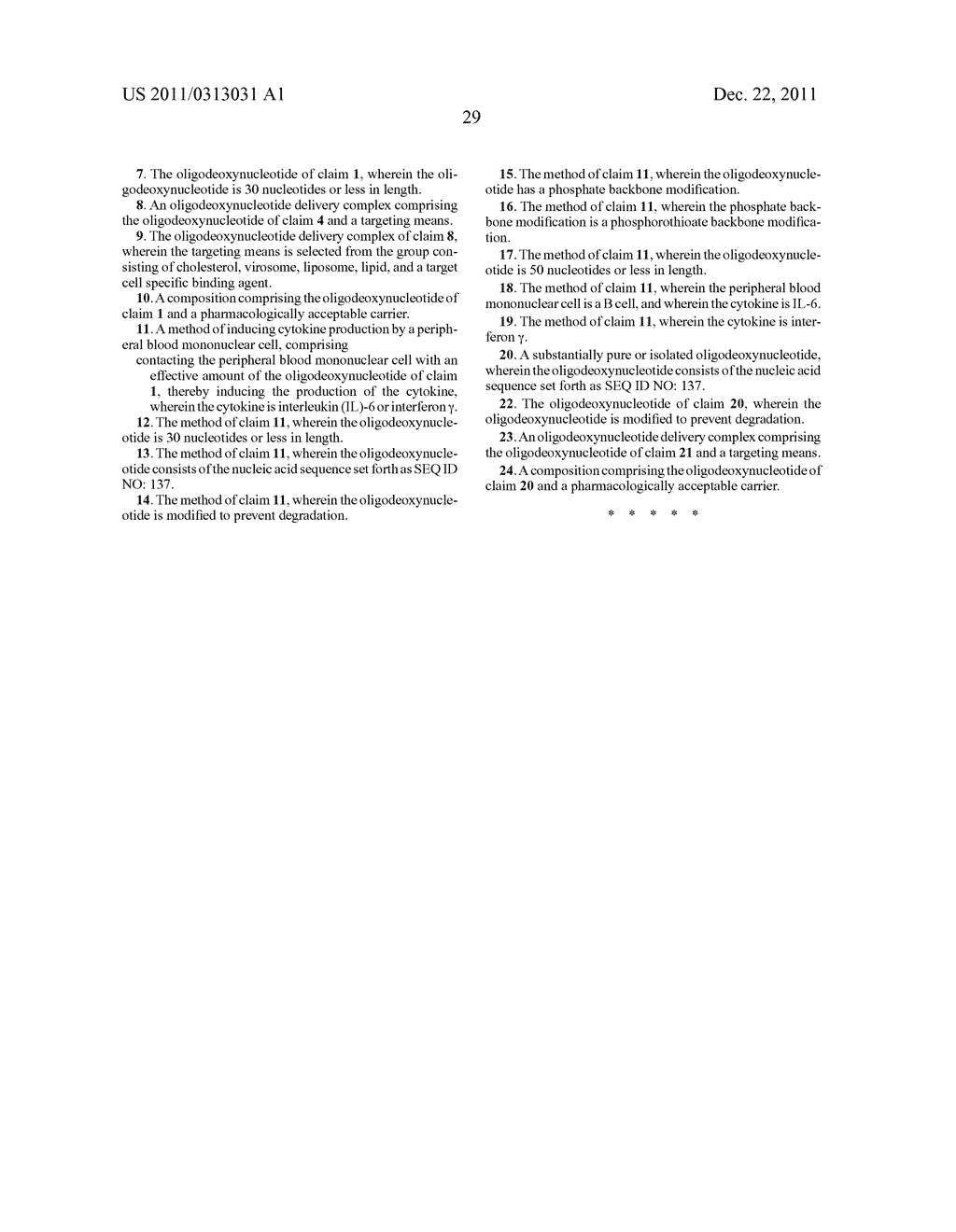 OLIOODEOXYNUCLEOTIDE AND ITS USE TO INDUCE AN IMMUNE RESPONSE - diagram, schematic, and image 30