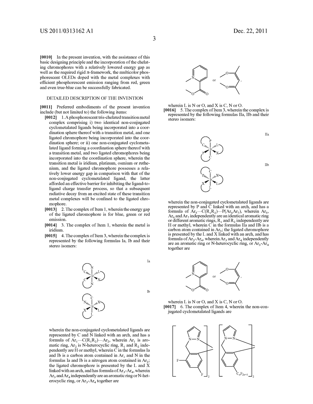 PHOSPHORESCENT IRIDIUM COMPLEX WITH NON-CONJUGATED CYCLOMETALATED LIGANDS,     SYNTHETIC METHOD OF PREPARING THE SAME AND PHOSPHORESCENT ORGANIC LIGHT     EMITTING DIODE THEREOF - diagram, schematic, and image 04