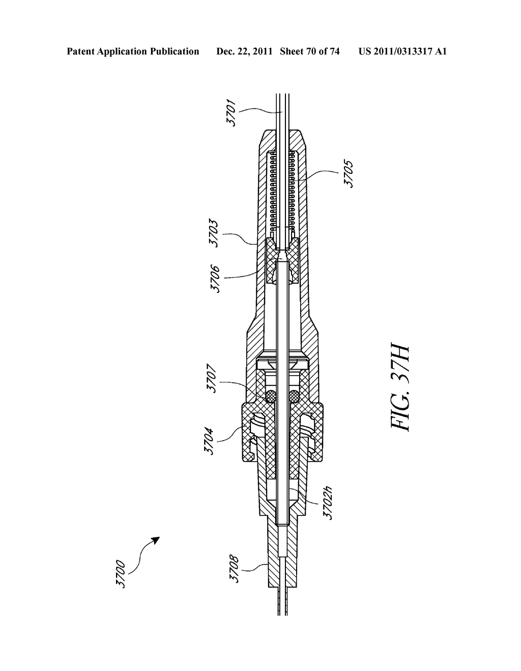 Adjustable connector, improved fluid flow and reduced clotting risk - diagram, schematic, and image 71