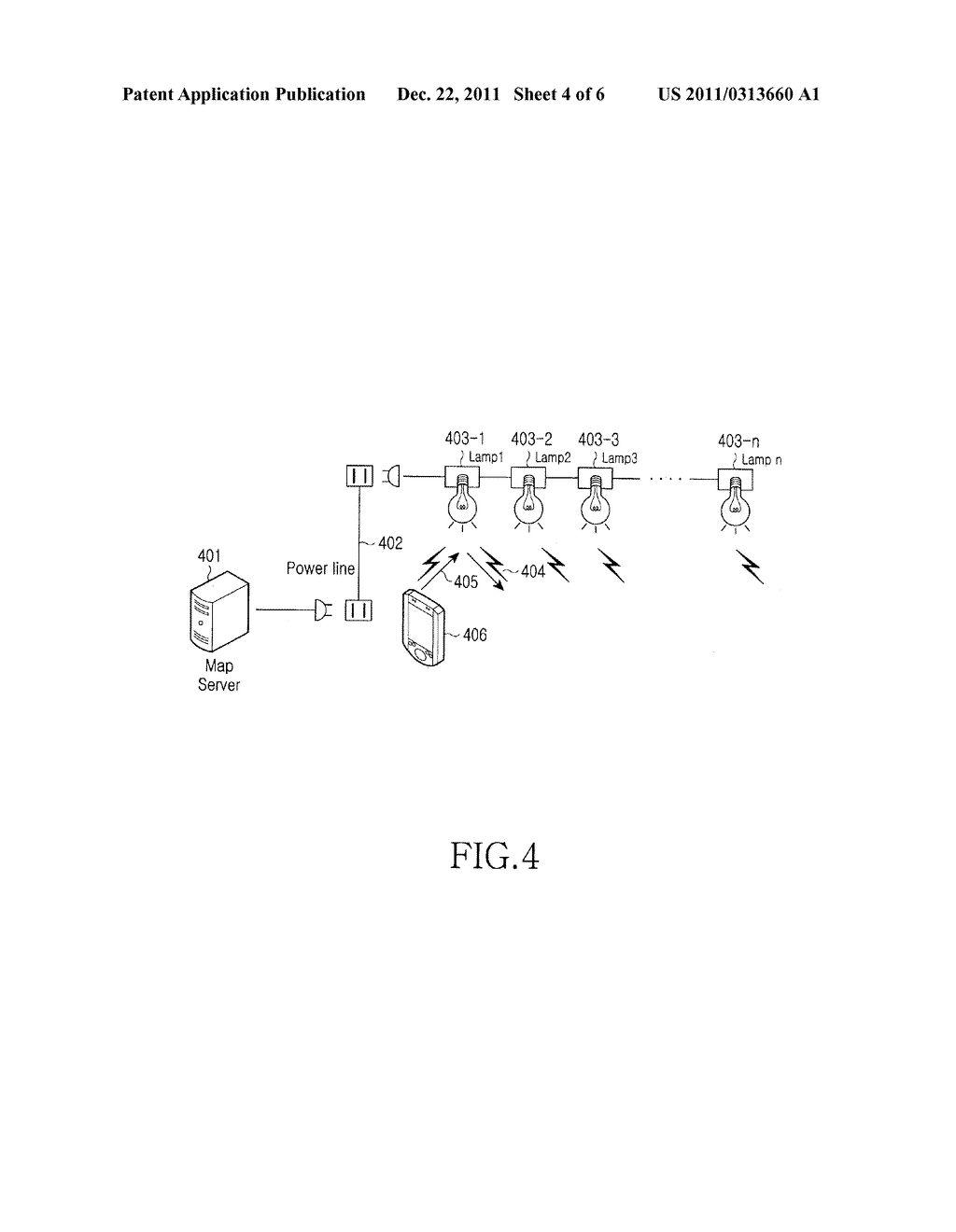 METHOD FOR EXCHANGING MESSAGES IN A NAVIGATION SYSTEM USING VISIBLE LIGHT     COMMUNICATIONS - diagram, schematic, and image 05