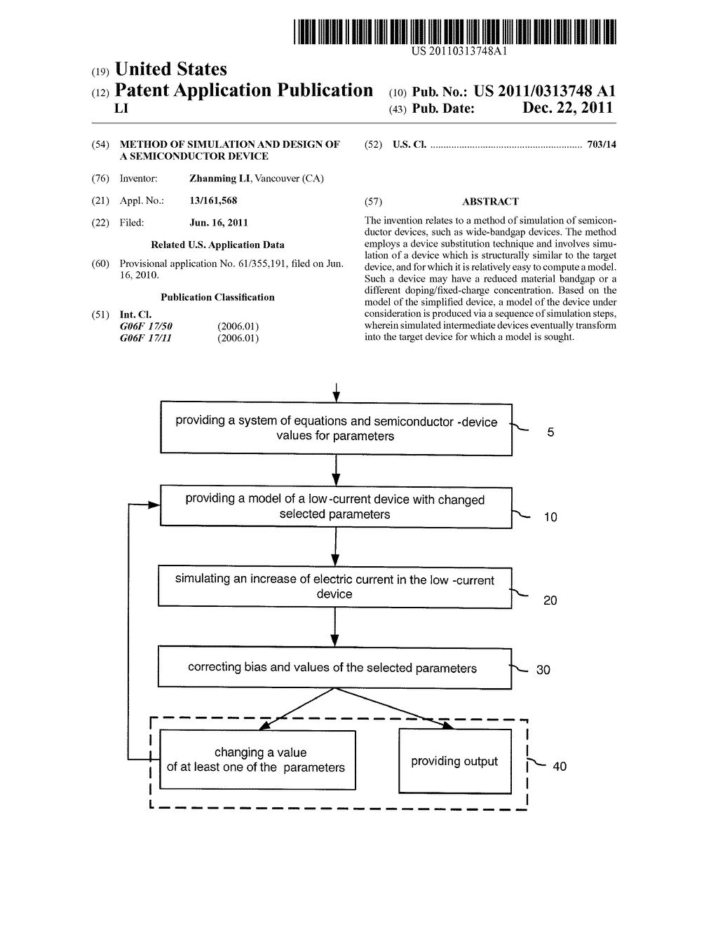 METHOD OF SIMULATION AND DESIGN OF A SEMICONDUCTOR DEVICE - diagram, schematic, and image 01