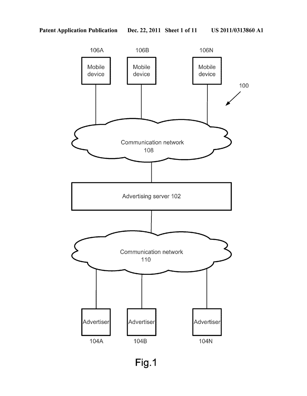 METHODS FOR RENDERING ADVERTISEMENT MESSAGES BY THE USE OF A MOBILE     COMMUNICATION DEVICE - diagram, schematic, and image 02