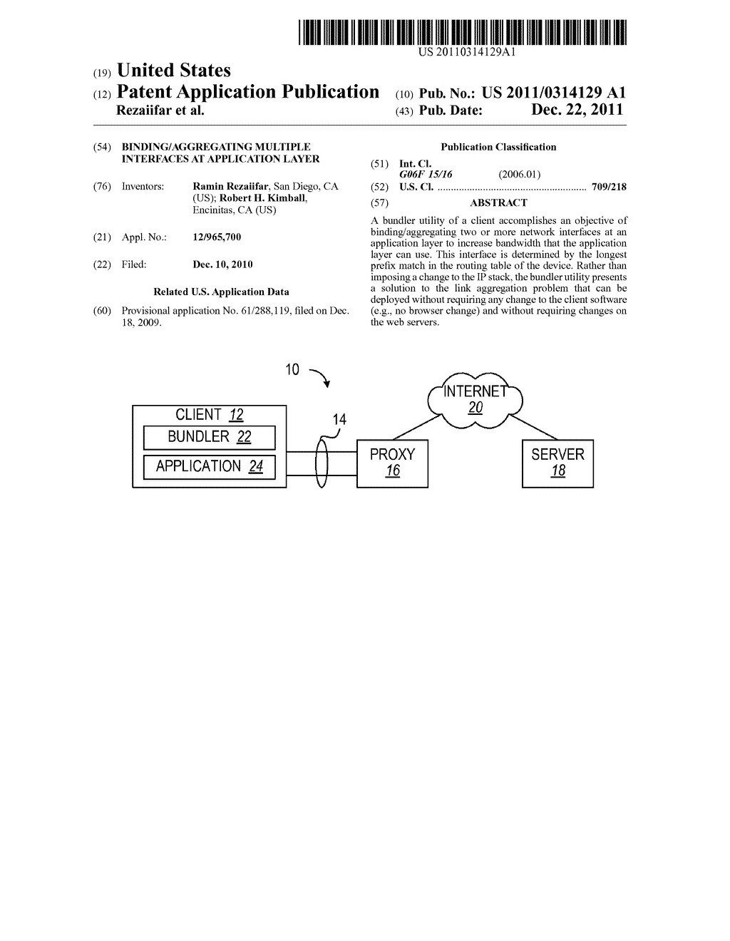 BINDING/AGGREGATING MULTIPLE INTERFACES AT APPLICATION LAYER - diagram, schematic, and image 01