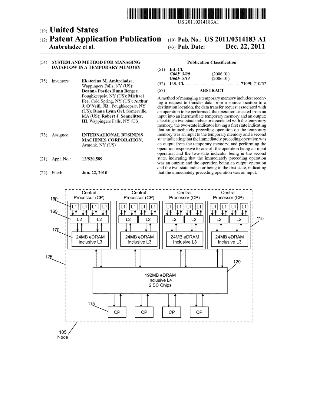 SYSTEM AND METHOD FOR MANAGING DATAFLOW IN A TEMPORARY MEMORY - diagram, schematic, and image 01