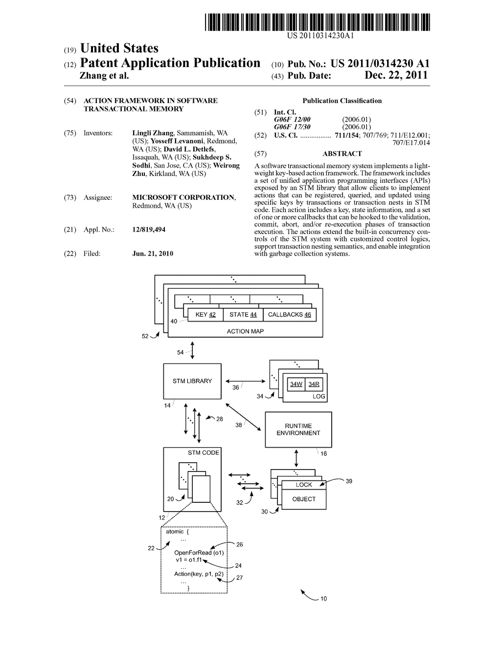 ACTION FRAMEWORK IN SOFTWARE TRANSACTIONAL MEMORY - diagram, schematic, and image 01