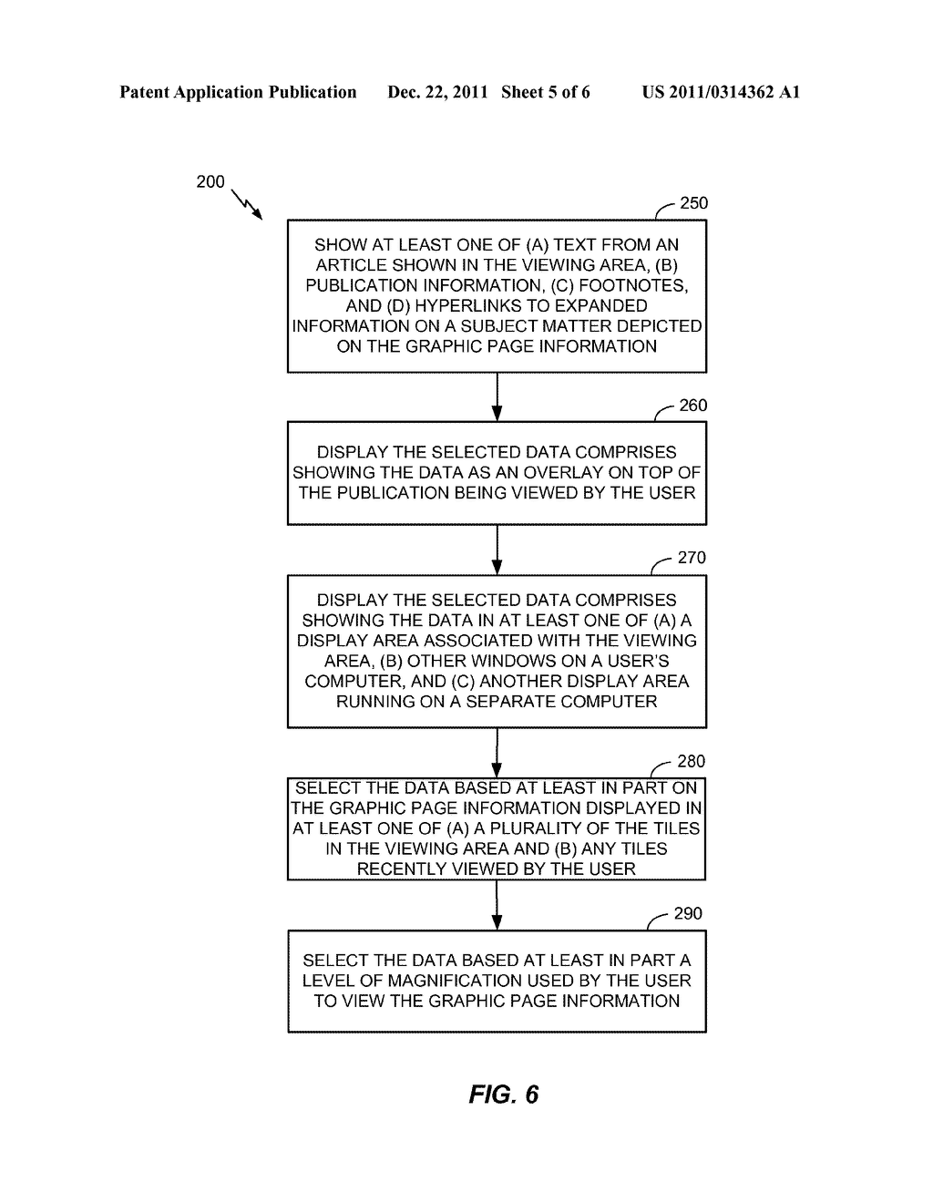 System and Method for Displaying Relevant Data in Relation to Tiled     Document Images - diagram, schematic, and image 06