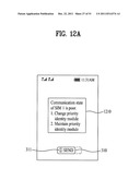 MOBILE TERMINAL AND METHOD OF CONTROLLING COMMUNICATION DATA TRANSMISSION     AND COMMUNICATION LIST DISPLAY THEREIN diagram and image