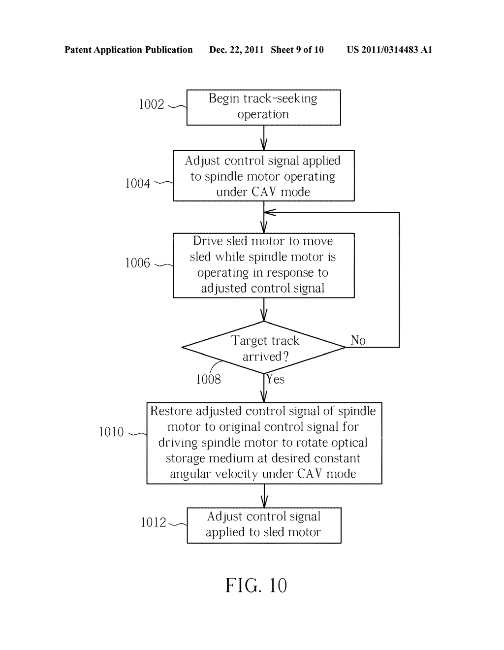 METHOD OF CONTROLLING MECHANICAL MECHANISMS OF OPTICAL STORAGE APPARATUS     FOR PEAK POWER/CURRENT REDUCTION, AND RELATED OPTICAL STORAGE APPARATUS     AND MACHINE-READABLE MEDIUM - diagram, schematic, and image 10