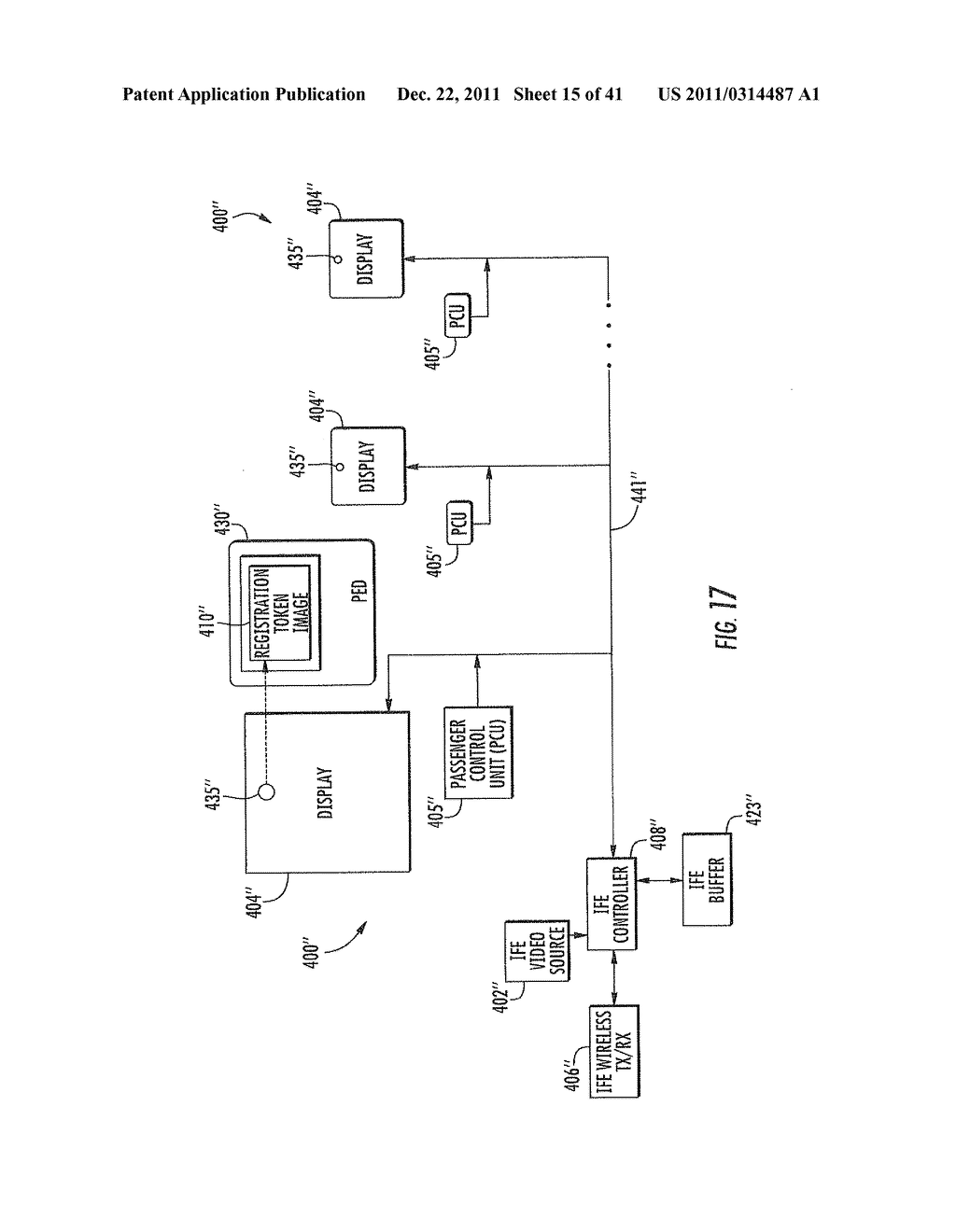 PERSONAL ELECTRONIC DEVICE (PED) COOPERATING WITH AN AIRCRAFT IFE SYSTEM     FOR REDEEMING AN IN-FLIGHT COUPON AND ASSOCIATED METHODS - diagram, schematic, and image 16