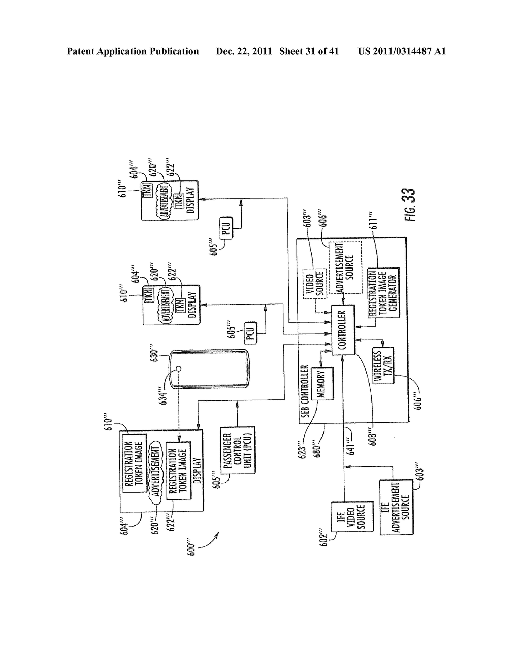 PERSONAL ELECTRONIC DEVICE (PED) COOPERATING WITH AN AIRCRAFT IFE SYSTEM     FOR REDEEMING AN IN-FLIGHT COUPON AND ASSOCIATED METHODS - diagram, schematic, and image 32