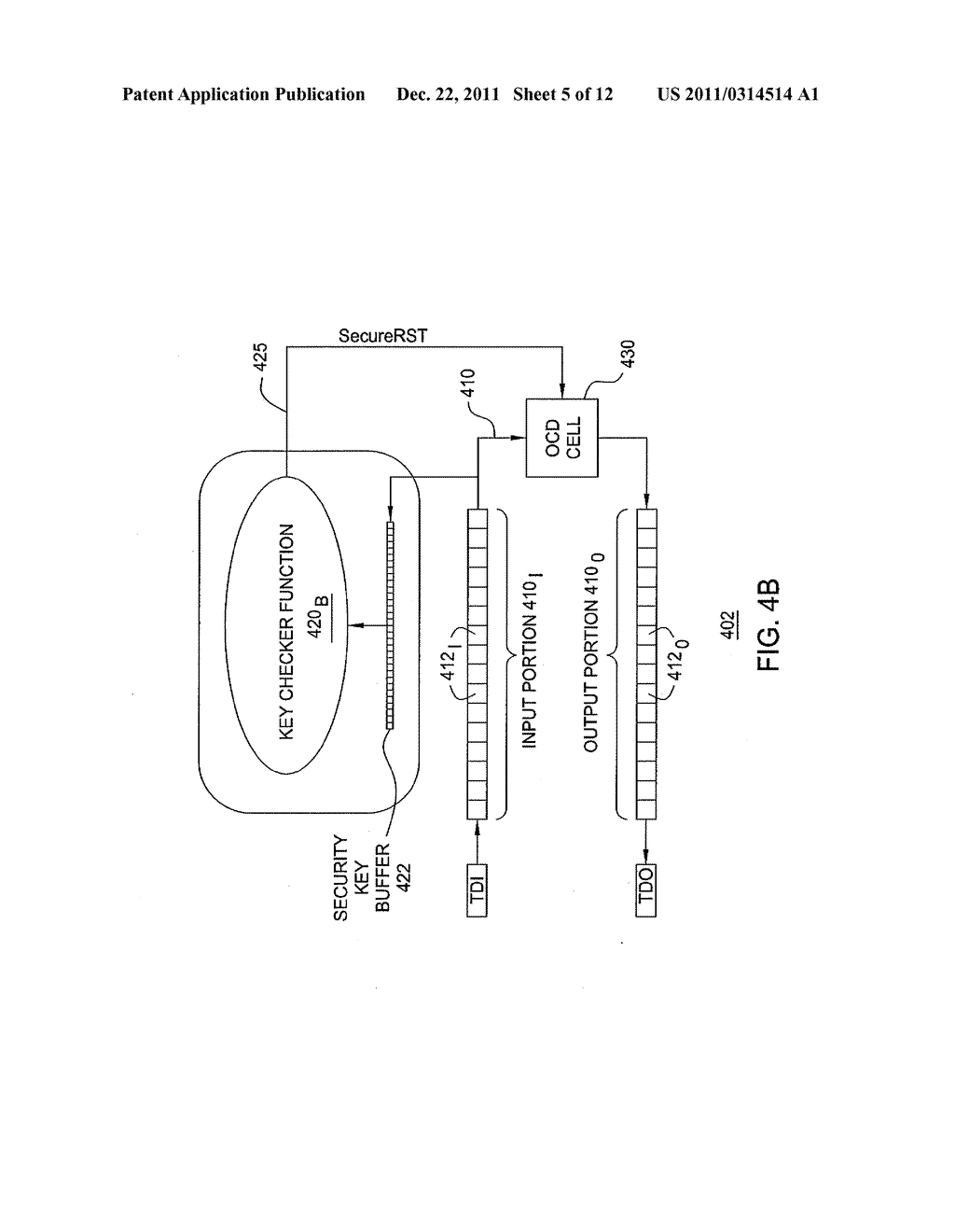METHOD AND APPARATUS FOR PROVIDING SCAN CHAIN SECURITY - diagram, schematic, and image 06