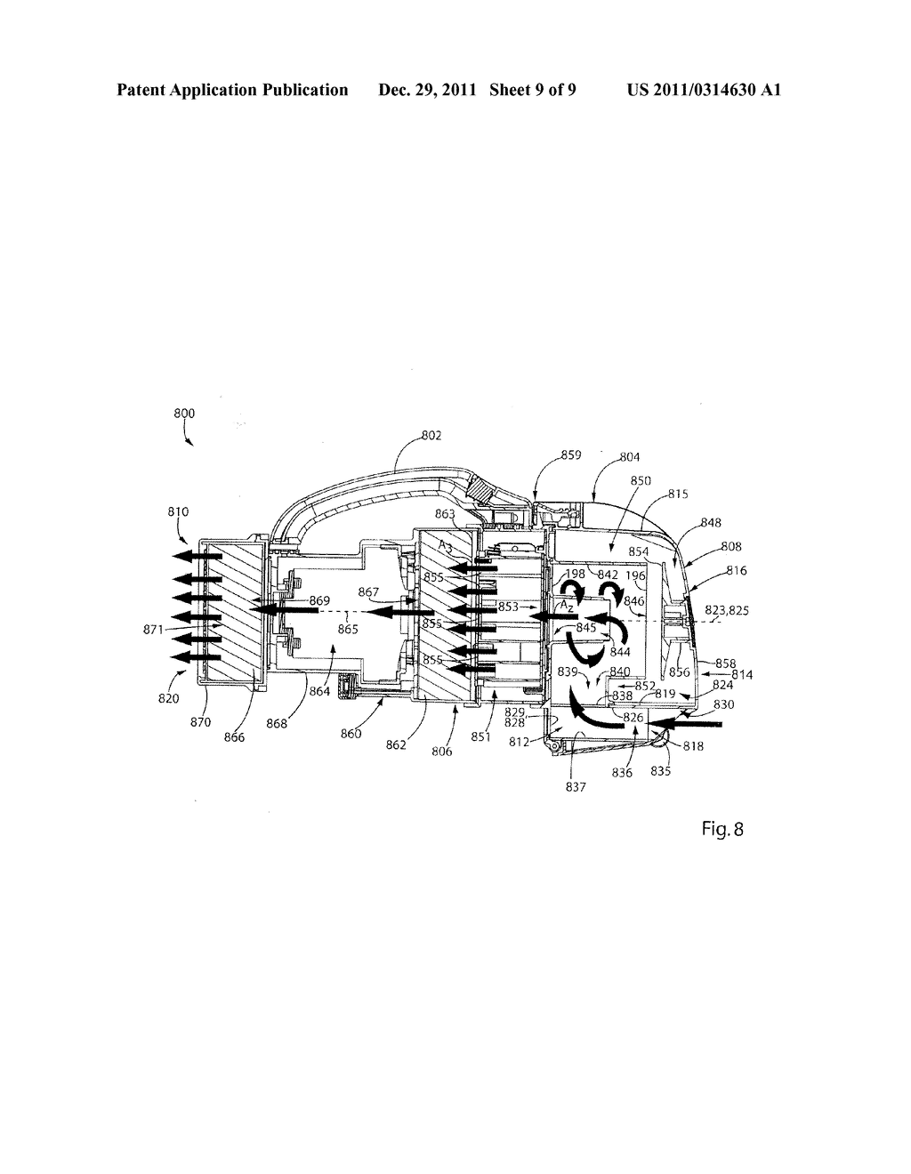 HAND VACUUM CLEANER WITH REMOVABLE DIRT CHAMBER - diagram, schematic, and image 10