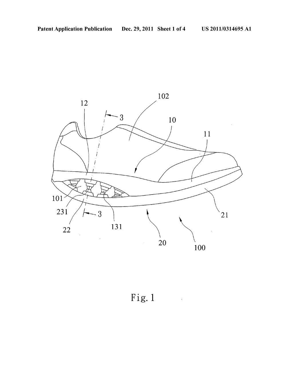 Shock absorbing outsole - diagram, schematic, and image 02