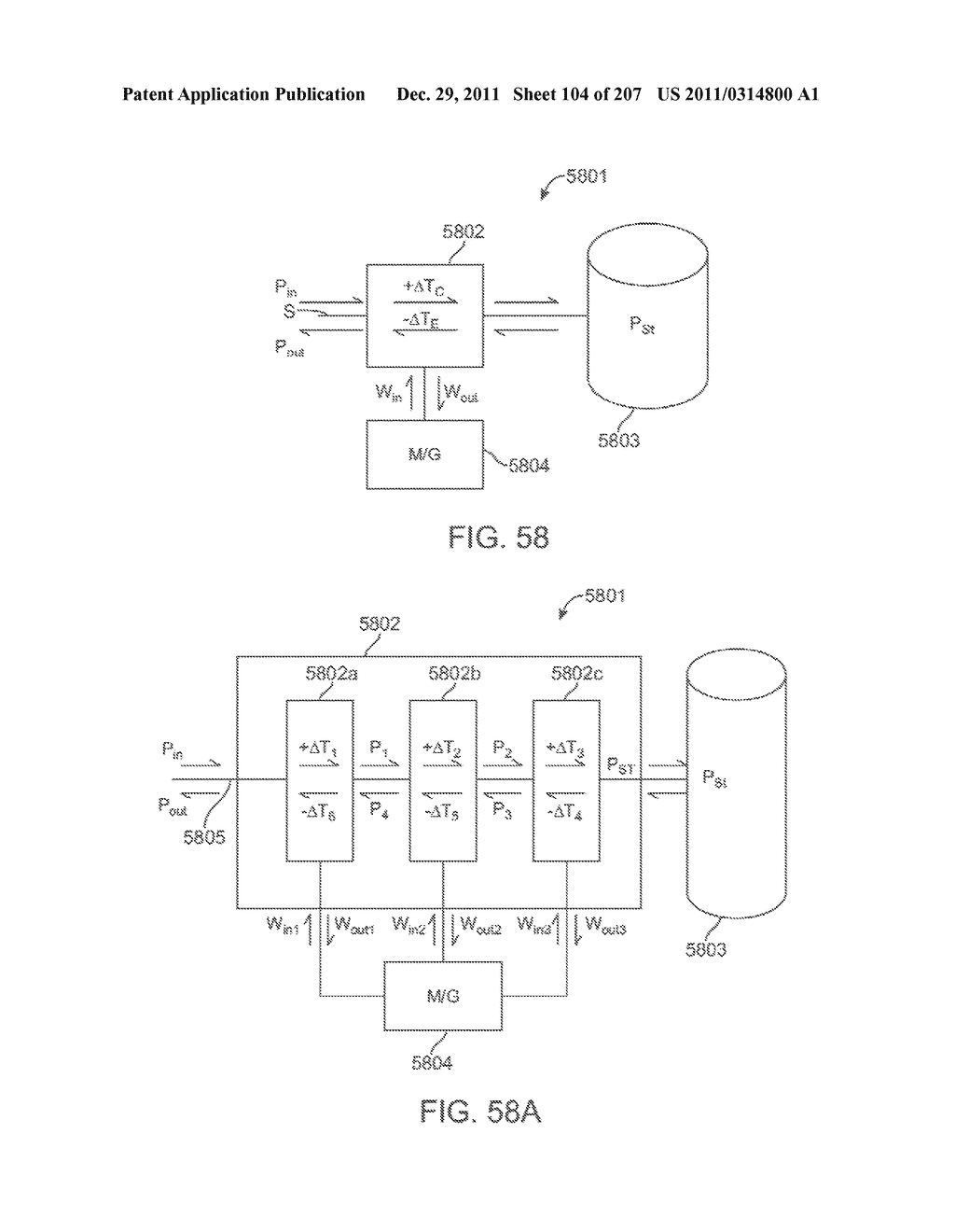 COMPRESSED AIR ENERGY STORAGE SYSTEM UTILIZING TWO-PHASE FLOW TO     FACILITATE HEAT EXCHANGE - diagram, schematic, and image 105