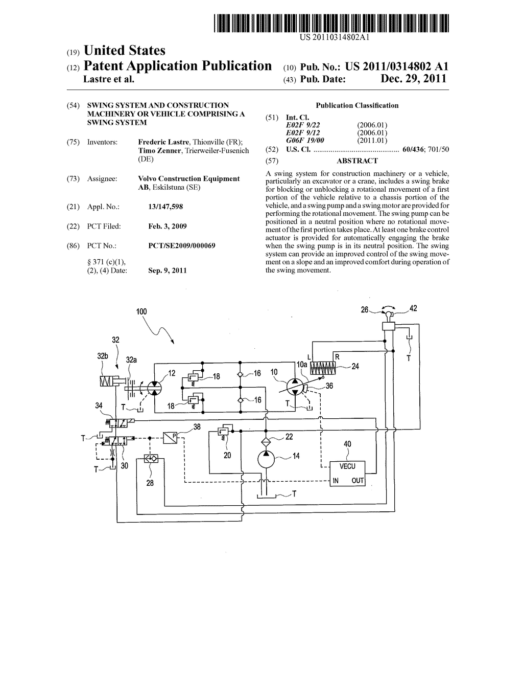 SWING SYSTEM AND CONSTRUCTION MACHINERY OR VEHICLE COMPRISING A SWING     SYSTEM - diagram, schematic, and image 01