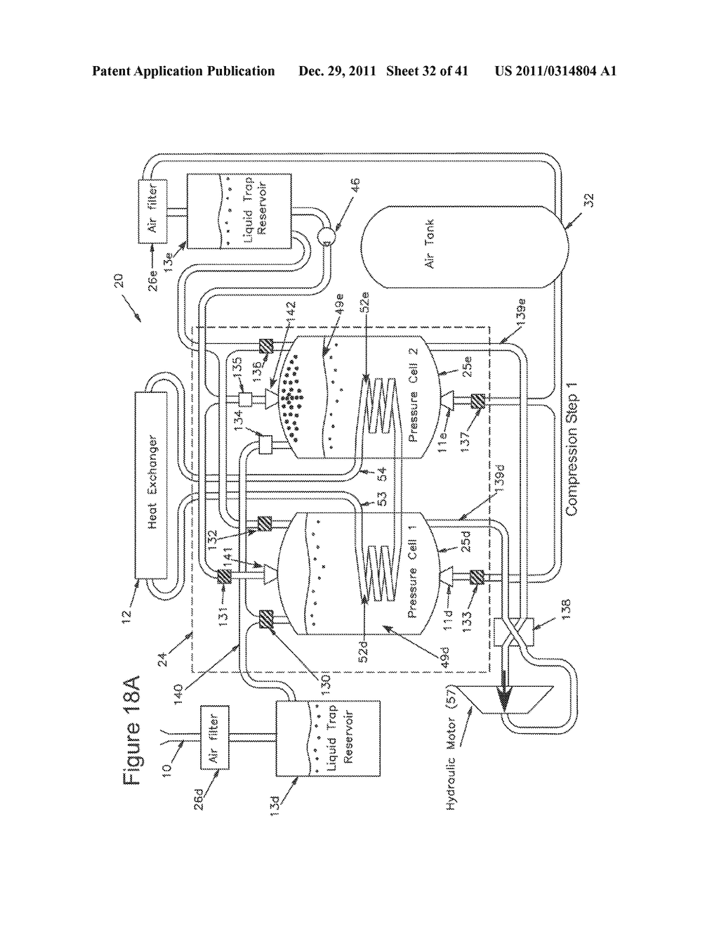 COMPRESSED AIR ENERGY STORAGE SYSTEM UTILIZING TWO-PHASE FLOW TO     FACILITATE HEAT EXCHANGE - diagram, schematic, and image 33