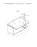 Storage container with sensor device and refrigerator having the same diagram and image