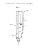 Storage container with sensor device and refrigerator having the same diagram and image