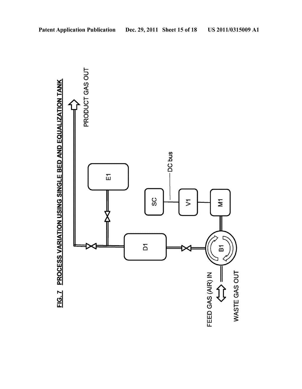 METHOD TO IMPROVE RECOVERY AND EFFICIENCY OF ADSORPTION PROCESSES USING     REVERSIBLE BLOWERS - diagram, schematic, and image 16