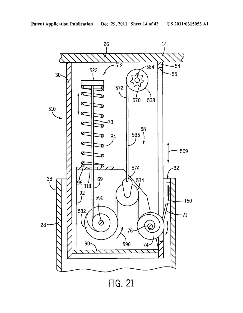 LOAD COMPENSATOR FOR HEIGHT ADJUSTABLE TABLE - diagram, schematic, and image 15