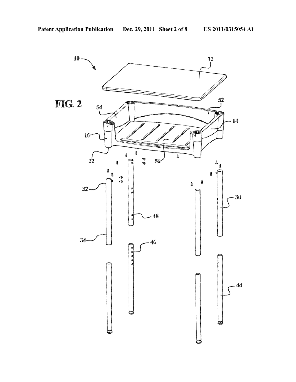 Student Desk With Book Box - diagram, schematic, and image 03