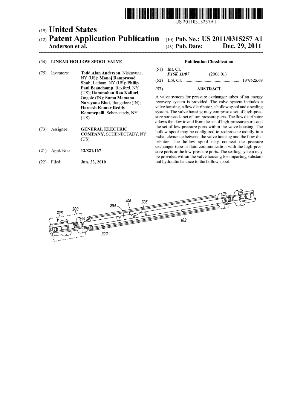 LINEAR HOLLOW SPOOL VALVE - diagram, schematic, and image 01