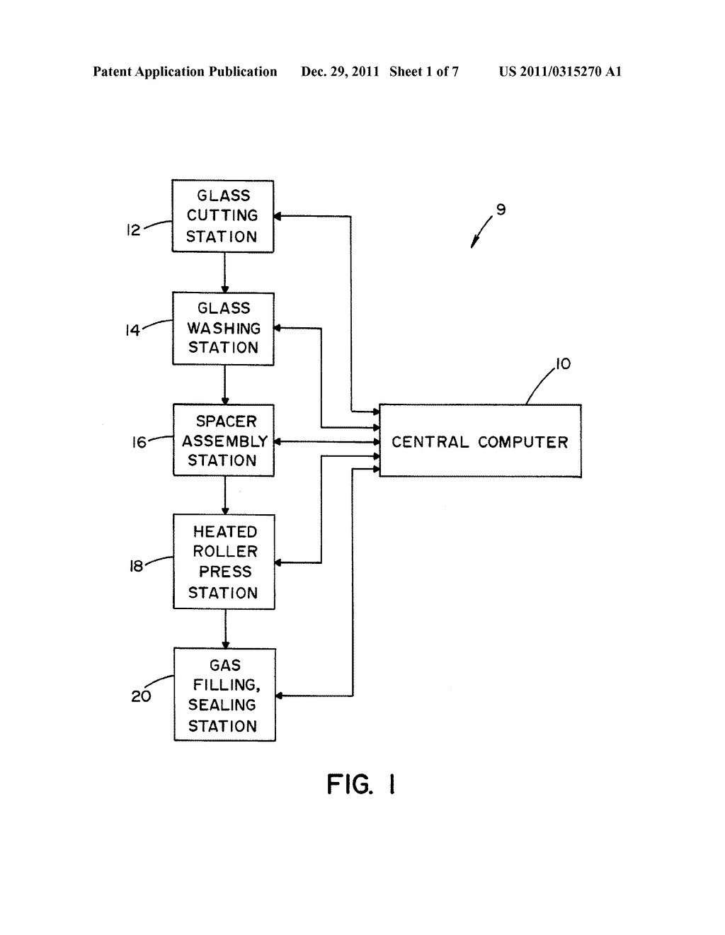 CONTINUOUS GAS FILLING PROCESS AND APPARATUS FOR FABRICATION OF INSULATING     GLASS UNITS - diagram, schematic, and image 02