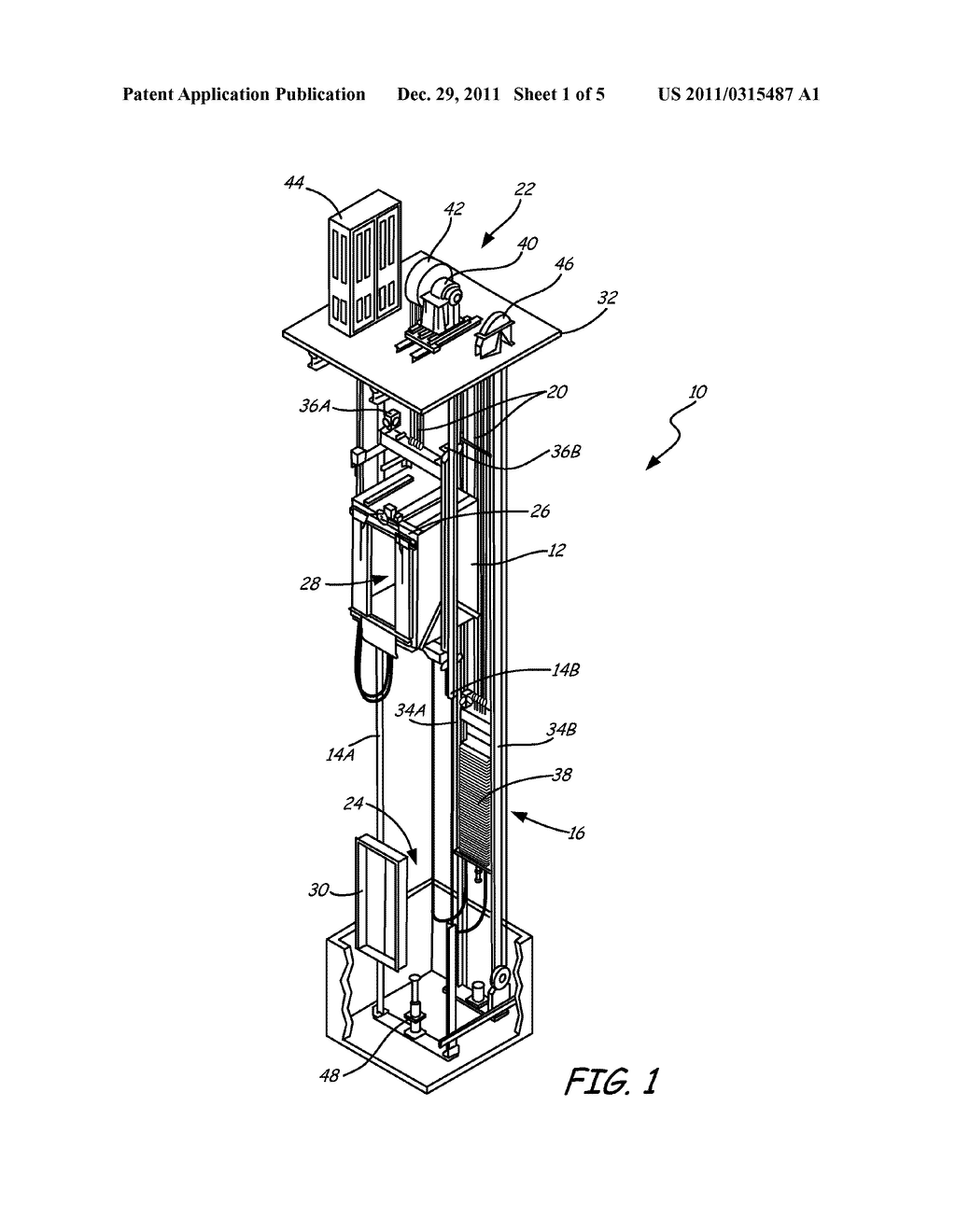 ARRANGEMENT OF ELEVATOR MACHINES - diagram, schematic, and image 02