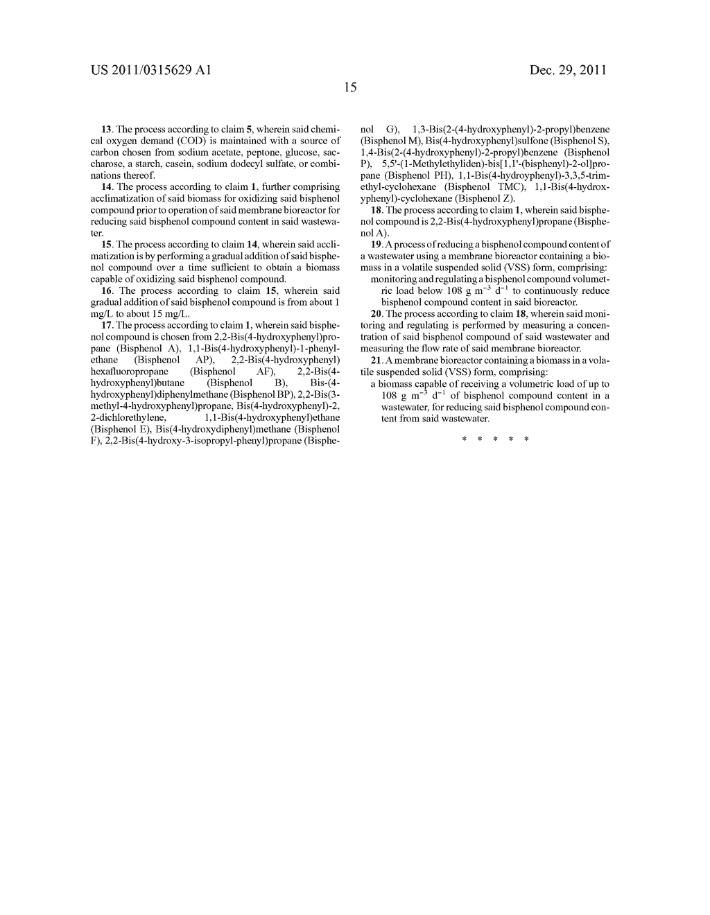 SUBMERGED MEMBRANE BIOREACTOR SYSTEM AND BIOLOGICAL METHODS FOR REMOVING     BISPHENOL COMPOUNDS FROM MUNICIPAL WASTEWATER - diagram, schematic, and image 33