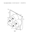 Combined Toilet paper and fluid dispenser diagram and image