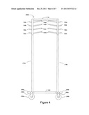 System for hanging and storing x-ray lead aprons diagram and image