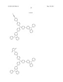 NOVEL POLYMERIZABLE MONOMER, AND MATERIAL FOR ORGANIC DEVICE, HOLE     INJECTION/TRANSPORT MATERIAL, MATERIAL FOR ORGANIC ELECTROLUMINESCENT     ELEMENT AND ORGANIC ELECTROLUMINESCENT ELEMENT EACH COMPRISING POLYMER     (POLYMERIC COMPOUND) OF THE POLYMERIZABLE MONOMER diagram and image