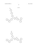 NOVEL POLYMERIZABLE MONOMER, AND MATERIAL FOR ORGANIC DEVICE, HOLE     INJECTION/TRANSPORT MATERIAL, MATERIAL FOR ORGANIC ELECTROLUMINESCENT     ELEMENT AND ORGANIC ELECTROLUMINESCENT ELEMENT EACH COMPRISING POLYMER     (POLYMERIC COMPOUND) OF THE POLYMERIZABLE MONOMER diagram and image