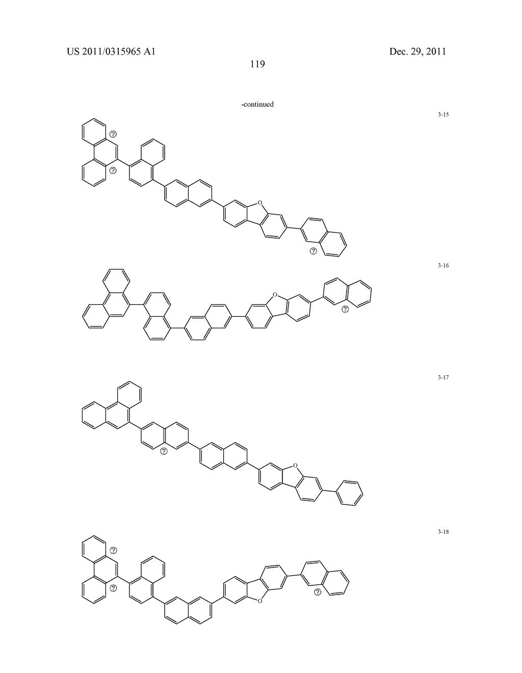 MATERIAL FOR ORGANIC ELECTROLUMINESCENT ELEMENT, AND ORGANIC     ELECTROLUMINESCENT ELEMENT - diagram, schematic, and image 121