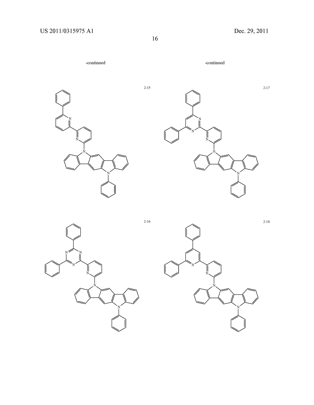 MATERIAL FOR USE IN PHOSPHORESCENT DEVICE AND ORGANIC ELECTROLUMINESCENT     DEVICE USING SAME - diagram, schematic, and image 20