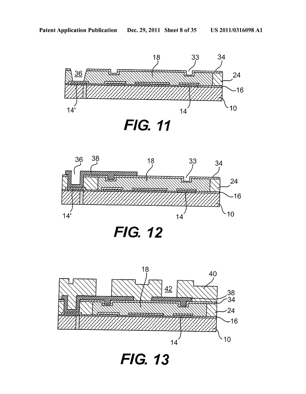 PLANAR CAVITY MEMS AND RELATED STRUCTURES, METHODS OF MANUFACTURE AND     DESIGN STRUCTURES - diagram, schematic, and image 09