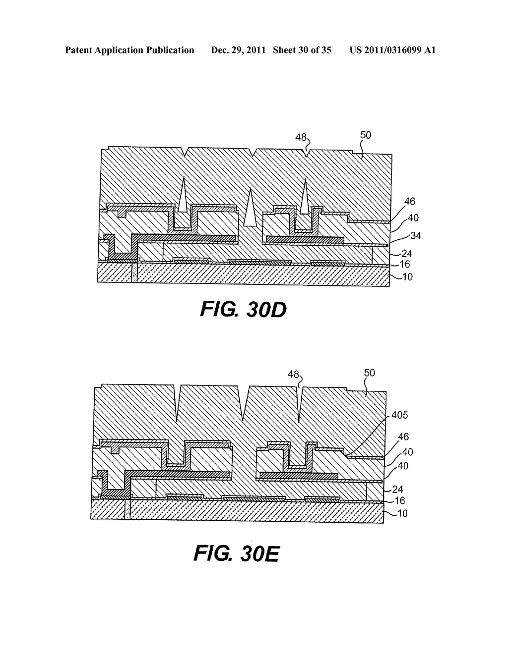 PLANAR CAVITY MEMS AND RELATED STRUCTURES, METHODS OF MANUFACTURE AND     DESIGN STRUCTURES - diagram, schematic, and image 31