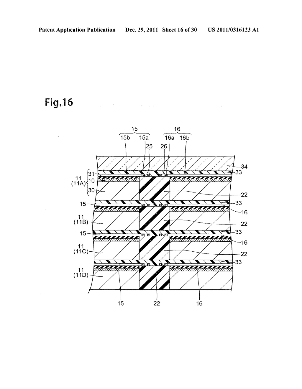 Laminated semiconductor substrate, laminated chip package and method of     manufacturing the same - diagram, schematic, and image 17