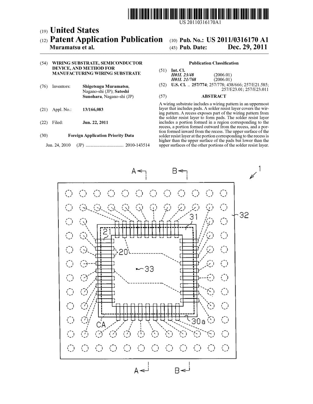 Wiring Substrate, Semiconductor Device, and Method for Manufacturing     Wiring Substrate - diagram, schematic, and image 01