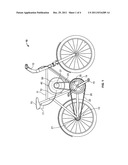 BICYCLE WITH A FLYWHEEL ACCESSORY FOR GENERATING ELECTRICAL POWER diagram and image