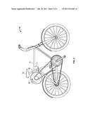 BICYCLE WITH A FLYWHEEL ACCESSORY FOR GENERATING ELECTRICAL POWER diagram and image